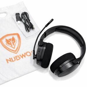 NUBWO G06 Wireless Gaming Headset w/Mic New PS4 PS5 PC Black Orange
